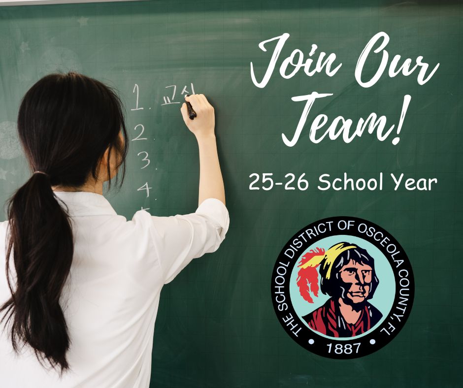 Osceola County School District - Human Resources (@sdoc_hr) on Twitter photo We've officially opened the chalkboard for the 25–26 school year! Teaching vacancies have gone live, and your dream classroom might just be waiting for you! If you're ready to shape the future, come join our team! Apply here: jobs.osceolaschools.net
#WeAreSDOC <a href="/Osceolaschools/">Osceola Schools</a> We've officially opened the chalkboard for the 25–26 school year! Teaching vacancies have gone live, and your dream classroom might just be waiting for you! If you're ready to shape the future, come join our team! Apply here: jobs.osceolaschools.net
#WeAreSDOC <a href="/Osceolaschools/">Osceola Schools</a>