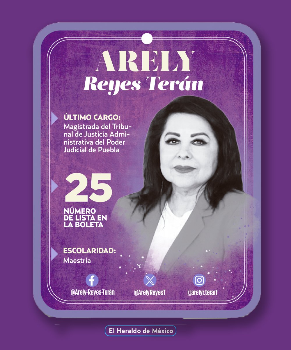 <a href="/LRomo18/">Lorena Josefina Pérez Romo</a> <a href="/CorzoSosaEdgar/">Edgar Corzo Sosa</a> @IggmGarcia <a href="/JaimeAllier/">Jaime Allier</a> #RutaJudicial | Conoce a <a href="/ArelyReyesT/">Arely Reyes Terán</a>, candidata a ministra de la Suprema Corte de Justicia de la Nación ➡️ goo.su/Q4oBzzz