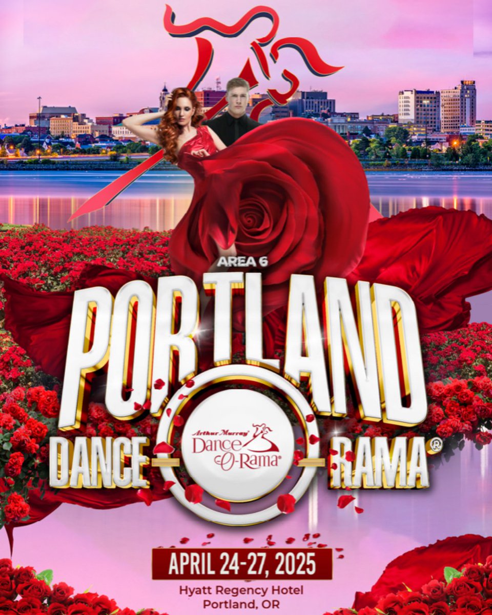🌹🕺 Stop and smell the roses, its almost time for Portland Dance-O-Rama! 🌹🕺❤️ #DanceCompetition #PortlandDOR #ArthurMurray