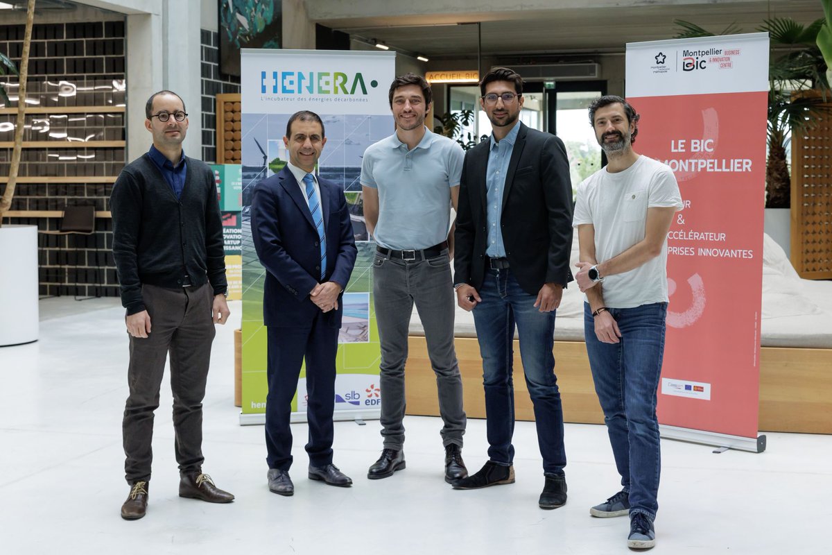EDF_Occitanie's tweet photo. 🎬 Clap de fin pour la saison 1 de #HENERA, le 1er incubateur français dédié aux énergies décarbonées créé par le BIC, @EDFofficiel et SLB à @Montpellier3m ! 🌱
#transitionenergetique #innovation #décarbonation https://t.co/ua38ilTNe3