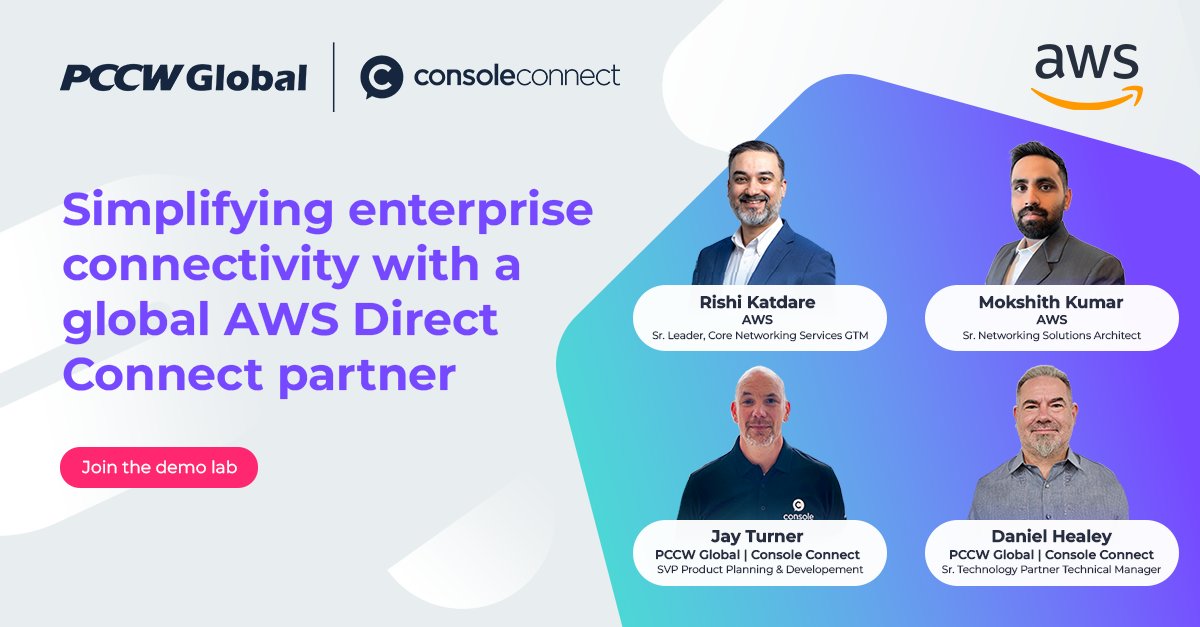 Console Connect (@consoleconnect) on Twitter photo Join our live demo with <a href="/awscloud/">Amazon Web Services</a> and <a href="/PCCWGlobal/">PCCW Global</a> experts this month for hands-on guidance to enhance your #hybridcloud connectivity ☁️. Discover strategies to optimise your network for seamless #cloud integration. Register now: eu1.hubs.ly/H0jm8v70 Join our live demo with <a href="/awscloud/">Amazon Web Services</a> and <a href="/PCCWGlobal/">PCCW Global</a> experts this month for hands-on guidance to enhance your #hybridcloud connectivity ☁️. Discover strategies to optimise your network for seamless #cloud integration. Register now: eu1.hubs.ly/H0jm8v70