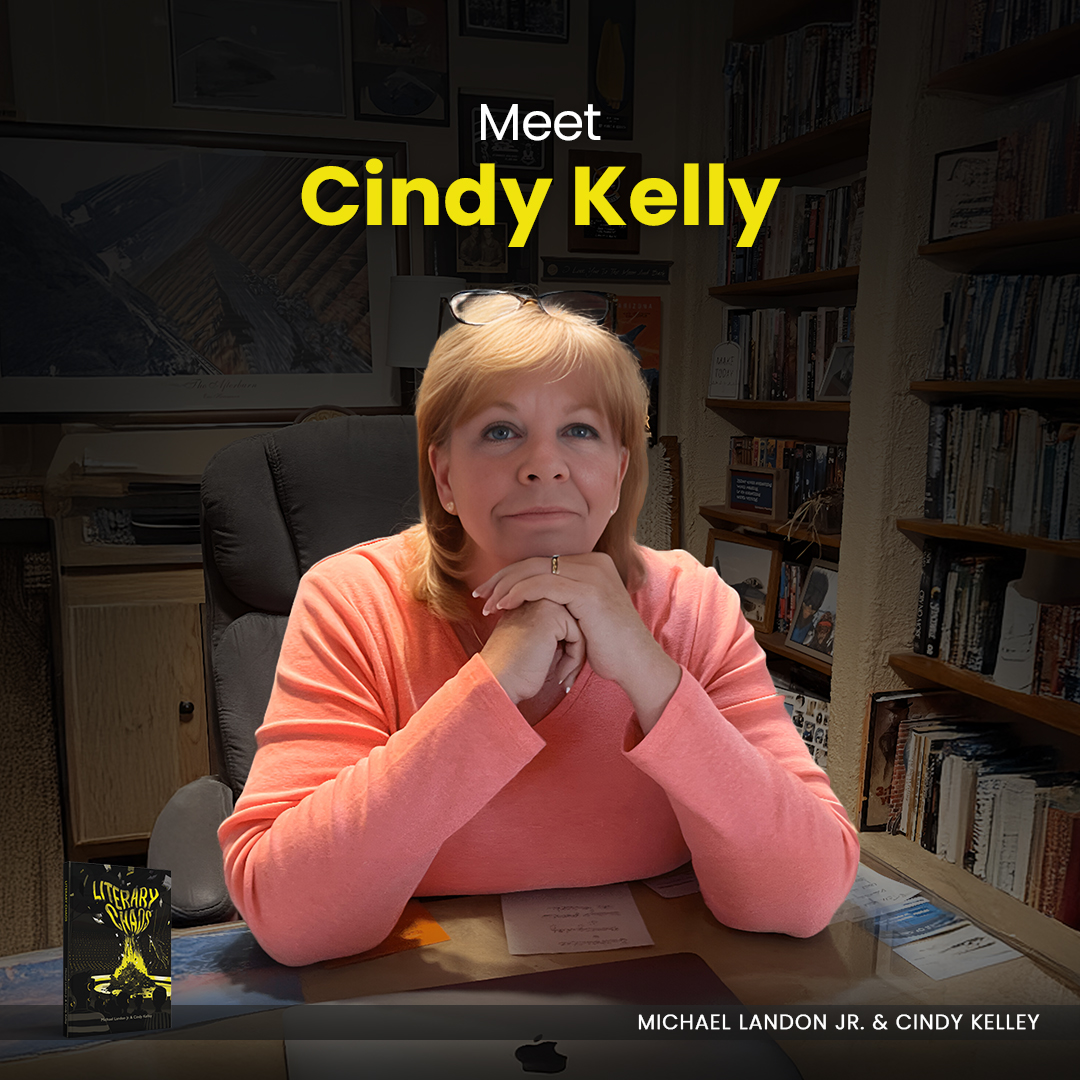 For over two decades, Cindy Kelley has masterfully crafted compelling narratives, co writing seven captivating screenplays alongside Michael Landon Jr. Now, she brings her storytelling brilliance to Literary Chaos, an electrifying new addition to her acclaimed novels.