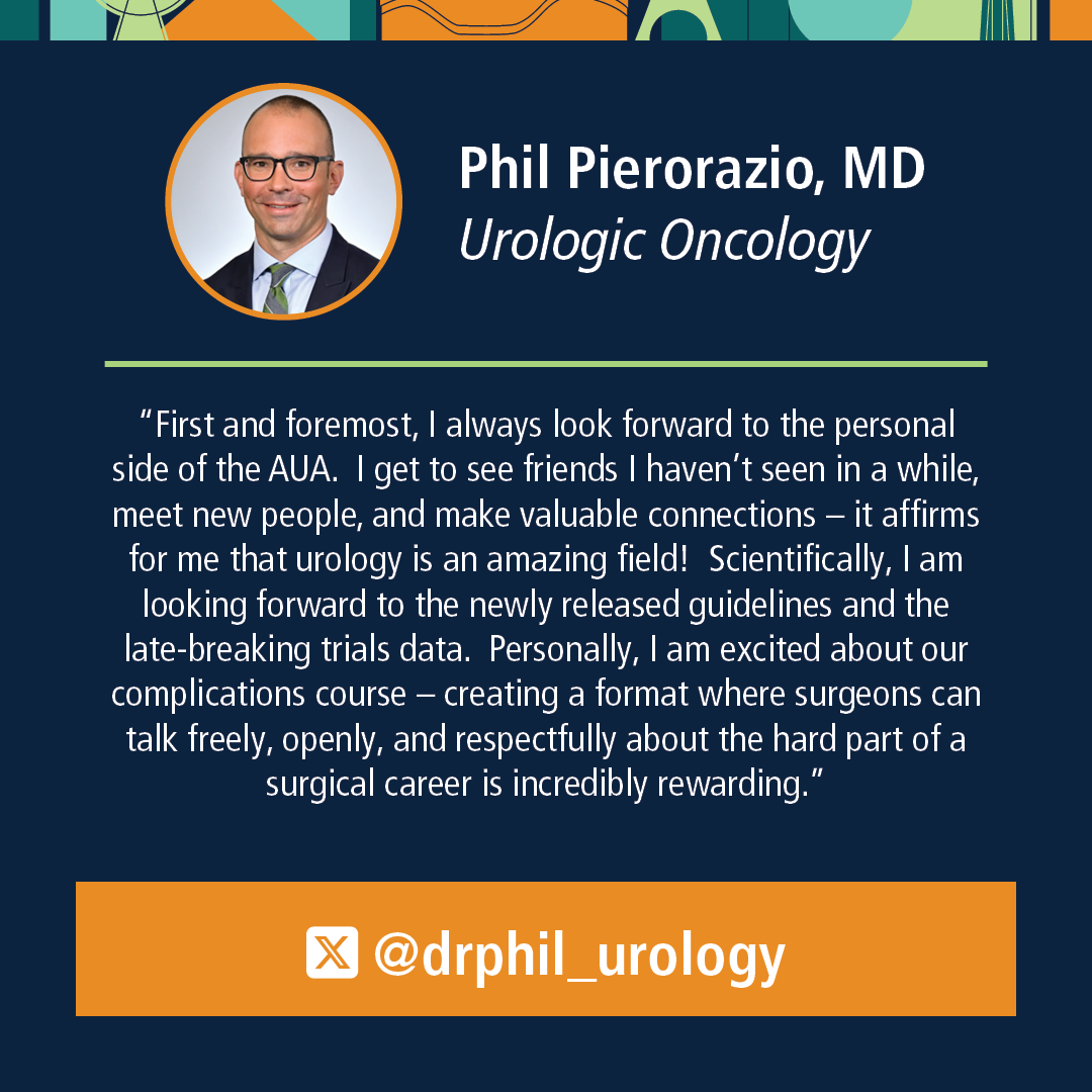 AmerUrological's tweet image. 1/2: Attention urologic oncologists! 🎉 Whether you&apos;re joining us in person or tuning in from the comfort of your home, don’t miss out on connecting with your fellow urologic oncologists on the Who to Follow list this year! Stay ahead of the game with all the exciting updates and…