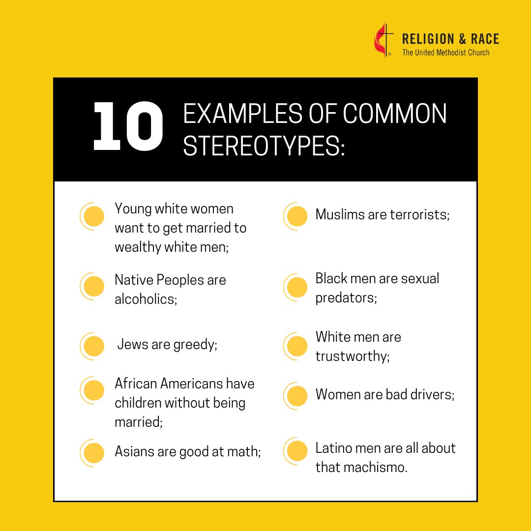 gcorrumc's tweet image. Examples of common stereotypes are all around us. Recognizing them is the first step to breaking down barriers and building empathy. 

Learn more here: r2hub.org/library/listen… 
#ListeningInDiversity #InclusiveCommunity #EquityMatters #GCORR #UMC