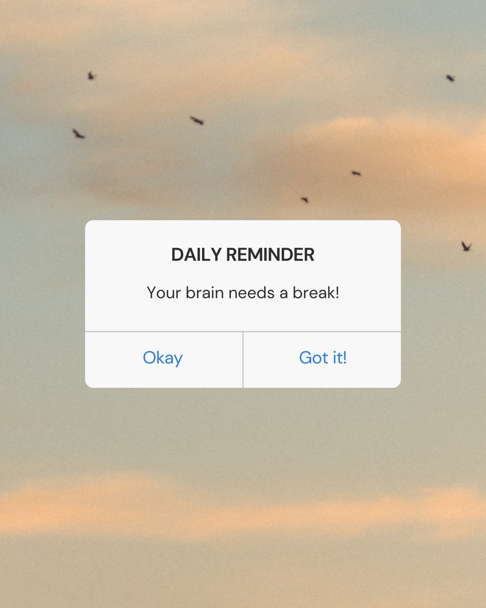 Regular breaks allow the brain to reset, reducing cumulative stress &amp; improving mental clarity:⁠

✅ Take a 5-min walk⁠, do 10 deep breathes⁠, try stretching⁠
❌ Mindless scrolling is NOT a real reset.
⁠
Your brain wasn’t designed to go nonstop. We all need brain breaks!🧠⁠