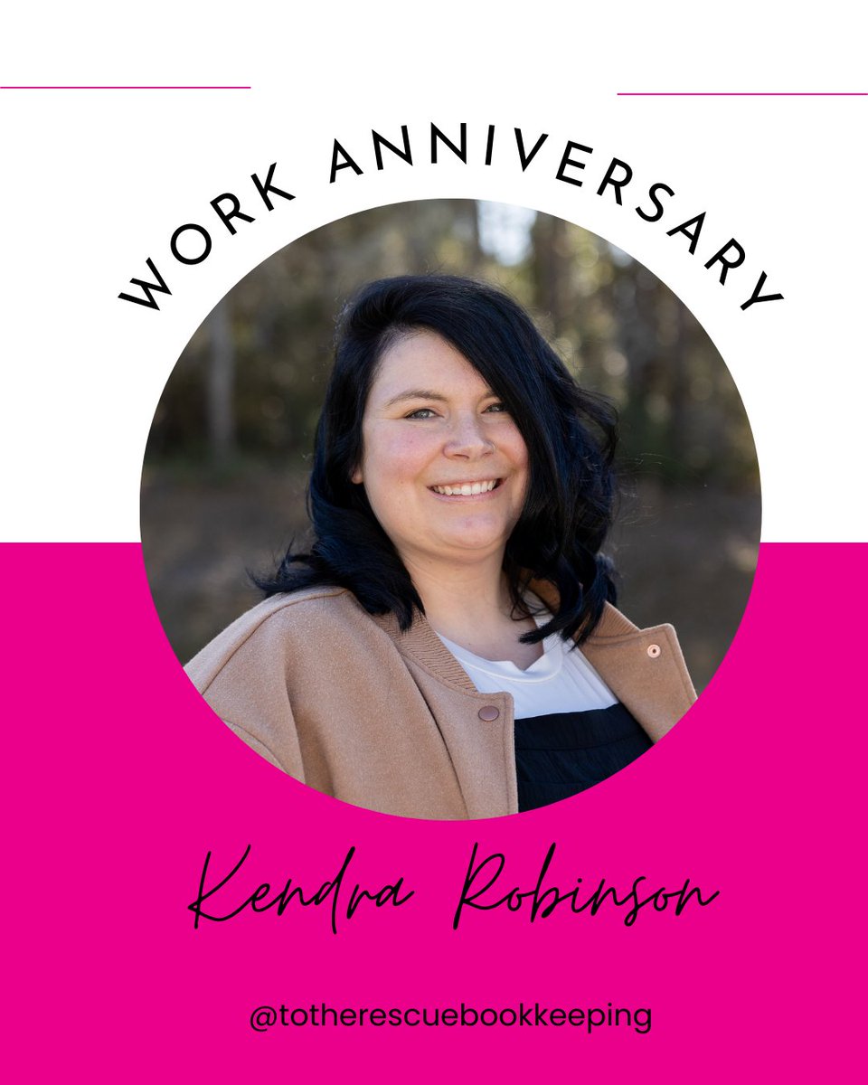 ttrsqbk's tweet photo. Help us celebrate Kendra on her 2 year work anniversary! We are so grateful for you and all of your hard work!

#totherescuebookkeeping #workanniversary https://t.co/hUsxMa9uWi