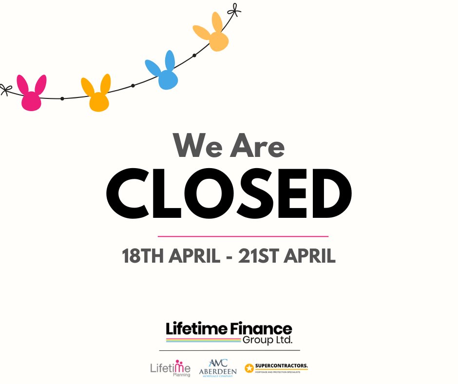 lifetimep's tweet photo. We will be closed on Friday 18th and Monday 21st April for the Easter Bank Holiday. See you again on 22nd April! https://t.co/K9GAi3dSQ9