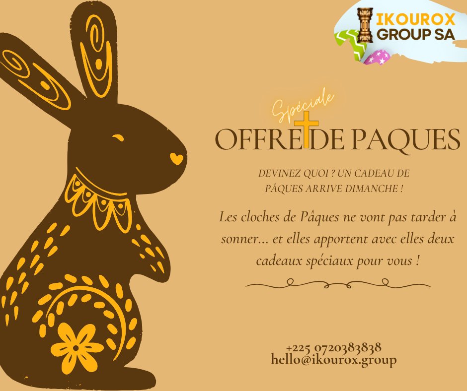 🎉 C'EST PÂQUES, ET ON VOUS GÂTE ! 🎁

Cette semaine est spéciale, et nous voulons célébrer avec vous ! En cette période de renouveau, nous avons deux cadeaux pour vous aider à concrétiser vos projets. 
Stay tuned!
#Pâques2023 #InfrastructurePro #OffreSpeciale