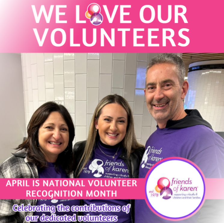 Join us in honoring and celebrating volunteers who put others before themselves by sharing their time and talent with Friends of Karen.

The Zambelli Family volunteered with us at the New York Islanders game as FoK was honored as a Hockey with a Heart charity of the night.