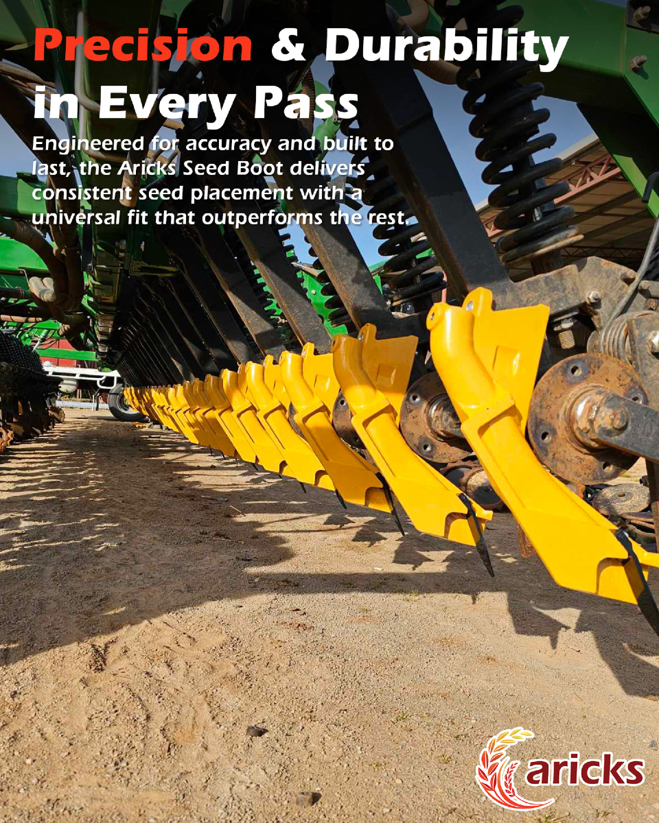 AricksUSA's tweet photo. Built tough, built smart, built to last. πͺ The Aricks Seed Boot delivers precision placement every time.
Less wear, more reliability, and consistent seed depth. Want to learn more, Click the link below! π
https://t.co/vXsoniKoUp
#Durable #PlantingEfficiency https://t.co/iTQlMrzNcP