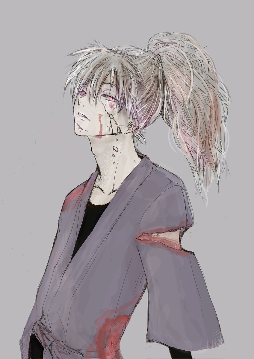 「血表現 鉢屋三郎 定期的にボロボロな推し描きたくなる」|リツコ (´⊗ゝ⊗`)のイラスト