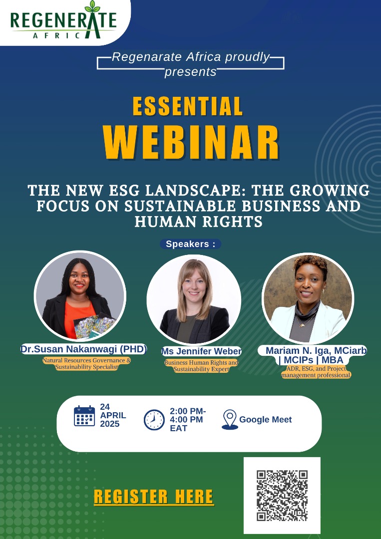 📢 WEBINAR ALERT 📢
THE NEW ESG LANDSCAPE: THE GROWING FOCUS ON SUSTAINABLE BUSINESS AND HUMAN RIGHTS

Join us to explore how businesses can integrate human rights into their operations for sustainable development and ethical governance.
Register here: docs.google.com/forms/d/e/1FAI…
