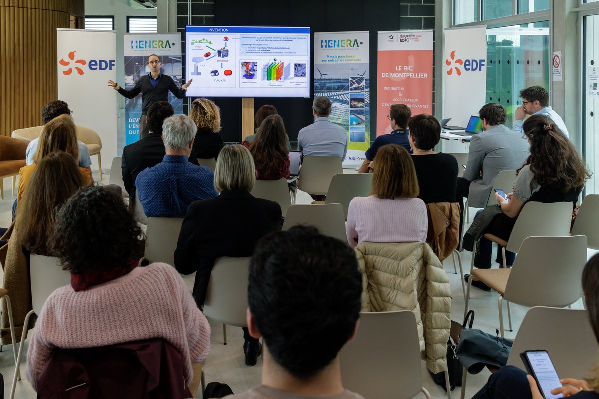 EDF_Occitanie's tweet photo. 🚀 e-Ethylène, Renvo, et Celeste Science, des solutions innovantes pour le climat, ont été accompagnées gratuitement pendant 9 mois pour réduire les émissions de GES et accélérer la transition. Tout cela s'est terminé par des pitchs ! 💪
#startup #climat #Henera https://t.co/R658cilmIP