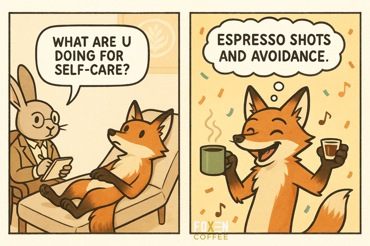 FoxenCoffee's tweet photo. Coffee therapy. 🦊☕️ https://t.co/dov3jyX63e