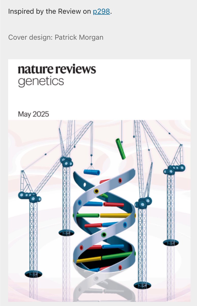 Patrick Cai (@caiyizhi) on Twitter photo Such a delightful surprise to see our recent paper made it to the cover of <a href="/NatureRevGenet/">Nature Reviews Genetics</a>
<a href="/UoMMIB/">Manchester Institute of Biotechnology</a>
nature.com/articles/s4157… Such a delightful surprise to see our recent paper made it to the cover of <a href="/NatureRevGenet/">Nature Reviews Genetics</a>
<a href="/UoMMIB/">Manchester Institute of Biotechnology</a>
nature.com/articles/s4157…