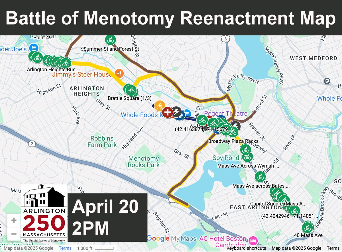 #ArlingtonMA will host the Battle of Menotomy reenactment on Sun., April 20th at 2PM. Please note noise from musket fire and read about road closures, parking restrictions, and spectator guidelines. #Arlington250 <a href="/meetboston/">Boston Roll</a> and @massachusetts250 loom.ly/vBTpnNo