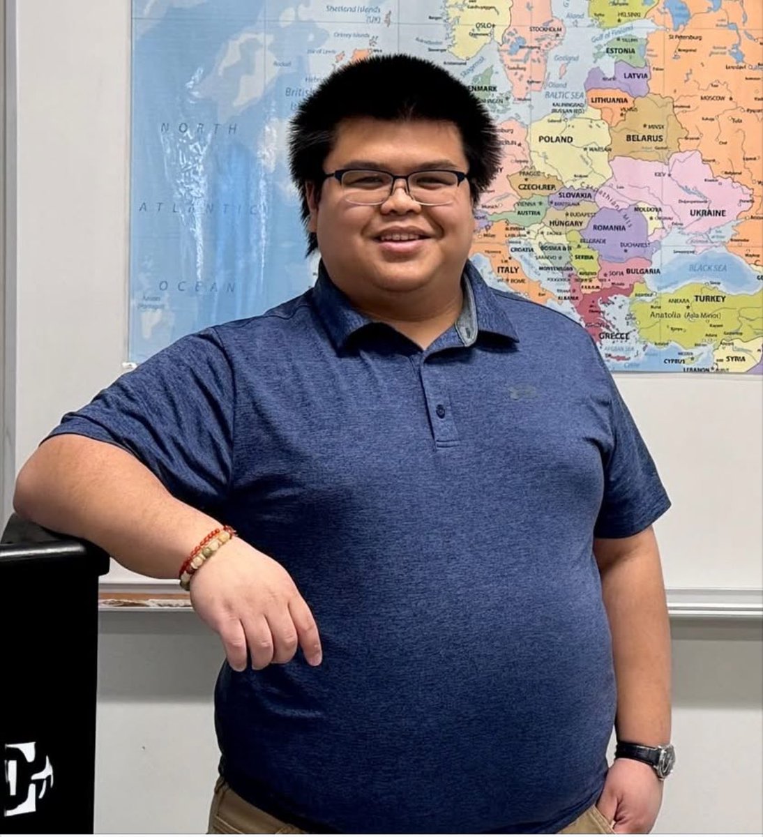 SandTEduc's tweet photo. Congratulations to Vince Santiago, who will graduate next month with a bachelor's degree in history and a Missouri certification for high school social studies. Mr. Santiago has completed his final semester student teaching at St. James high school. #solvingfortomorrow https://t.co/XwuusZ9AFZ