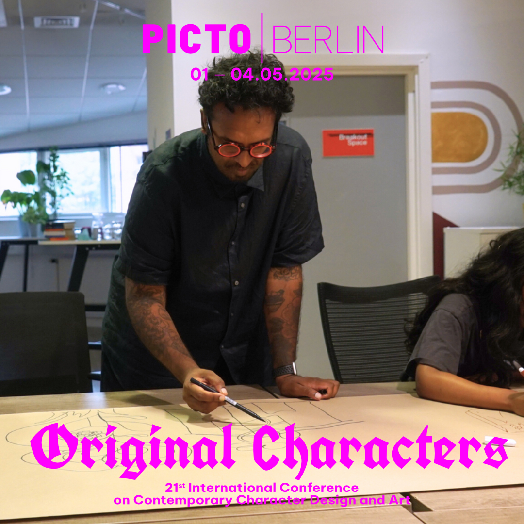 Announcing this year’s workshops and after-hour art-jams:
Where else could you play Exquisite Corpse with MURUGIAH – while enjoying a drink of your choice?

Only at Pictoplasma!