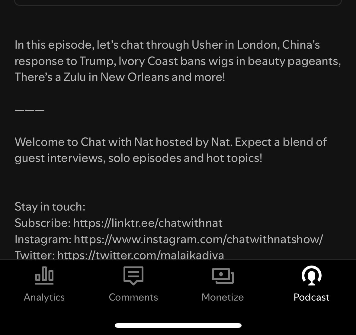 malaikadiva's tweet photo. 🚨✨ New #ChatWithNat Episode
Happy long weekend in advance 🤗
Spotify: https://t.co/Zyx39nSNFK
Apple: https://t.co/uVjy8Iq1Jd
Other links: https://t.co/tuQKfFju3g https://t.co/9toHYsDsy6