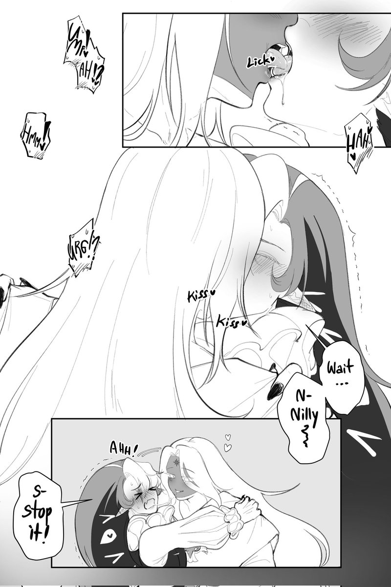 Akikung7400's tweet photo. (8/8)
OKAY! I'm back and draw 2nd part as fast as possible 💦💦

Smilk attacked Pure Vanilly with the cuteness 😋❤️ Hehe~

#purevanillacookie #shadowmilkcookie #puremilk #shadowvanilla #vanillashadow https://t.co/LlZ5SNdsH0
