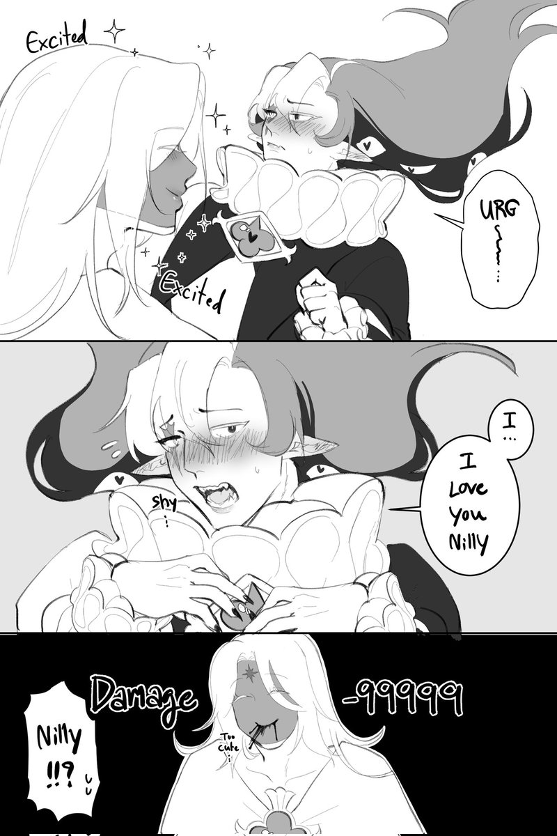 Akikung7400's tweet photo. (8/8)
OKAY! I'm back and draw 2nd part as fast as possible 💦💦

Smilk attacked Pure Vanilly with the cuteness 😋❤️ Hehe~

#purevanillacookie #shadowmilkcookie #puremilk #shadowvanilla #vanillashadow https://t.co/LlZ5SNdsH0