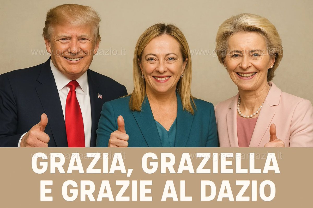 ardazio_'s tweet photo. Non manca qualcuno al vertice per chiedere la Grazia?  @welikeduel 

#daziTrump #Meloni #usa #giorgia https://t.co/NFR5Zjl50S