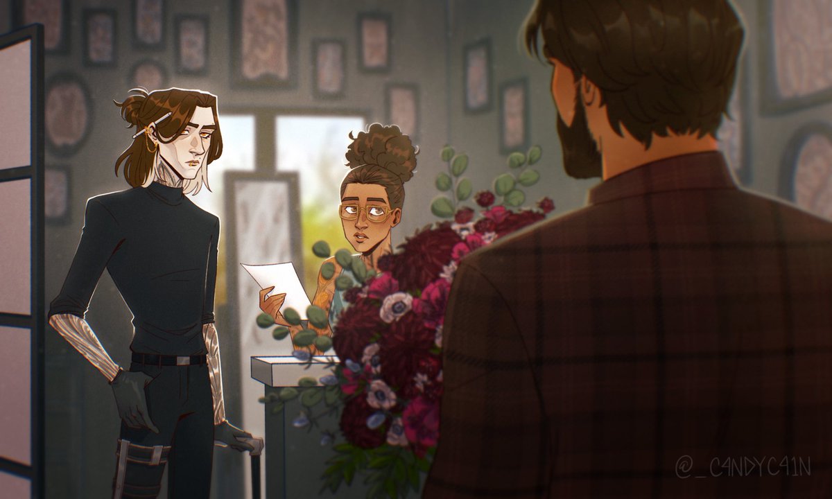 _C4NDYC41N's tweet photo. “… It’s you.” - a second first meeting from @TheTrickyOwl’s ‘black iris’ #jayvik https://t.co/TX2HBoq4cv