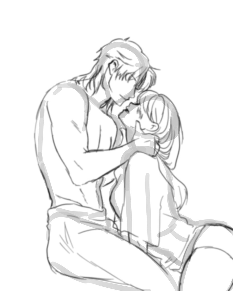 feedingsimps's tweet photo. I was meant to draw Caleb but this pose is not the vibe for Caleb. Maybe Sylus? Or Sukuna. *PROBABLY SUKUNA*
#wip https://t.co/rjKd4Otfre