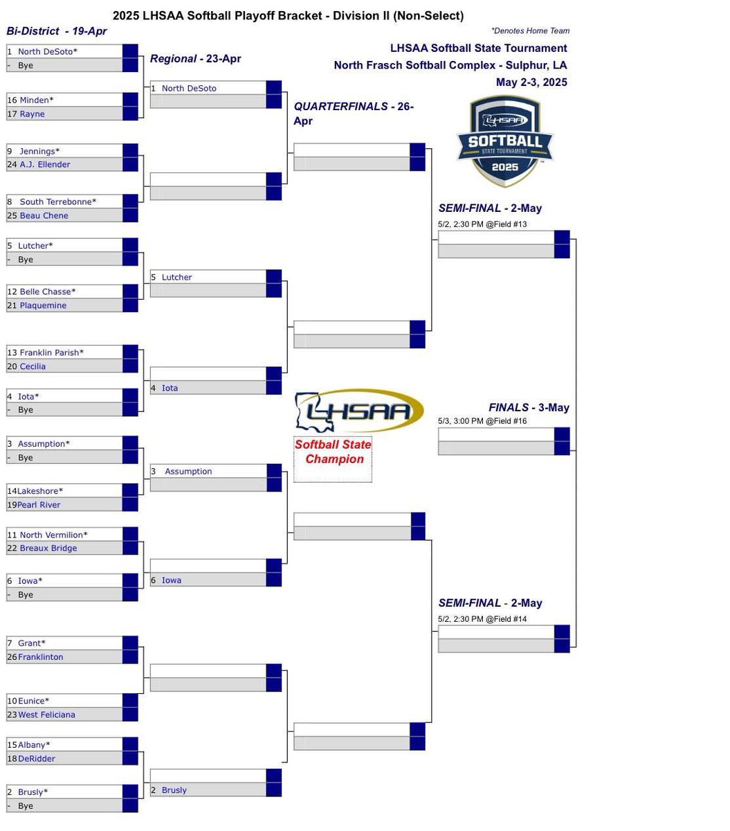 Softball Playoffs Round 1 
Plaquemine travels to Belle Chasse on Thursday, game time 6:00
Geaux Lady Devils !!!!

#ibervilleparishschools
#movingforward