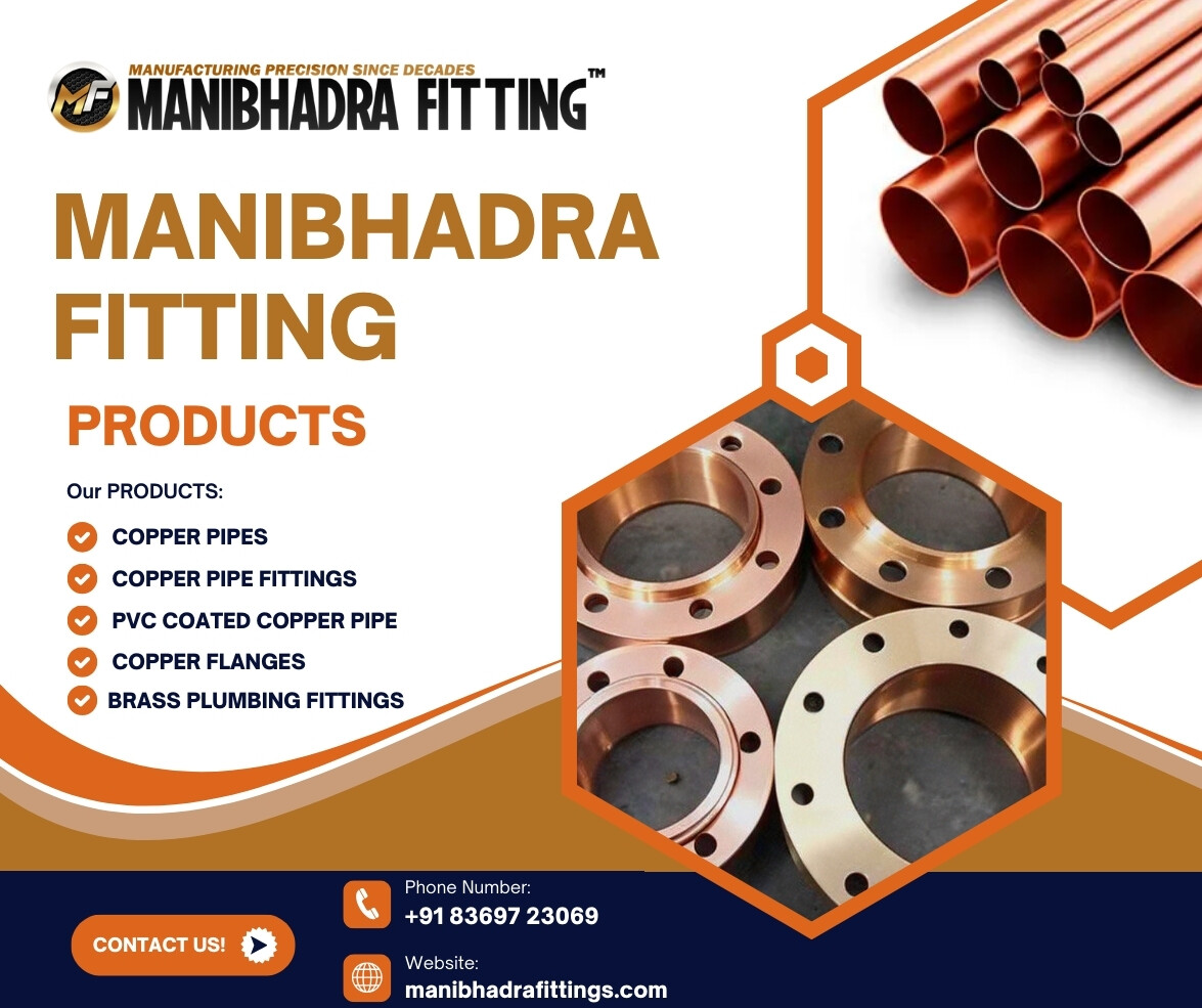 manibhadra889's tweet image. Manibhadra Fitting ensures excellence in copper pipes, copper pipe fittings, PVC coated copper pipes, copper flanges, brass fittings, and MGPS copper pipes for reliable applications.

manibhadrafittings.com/copper-pipe-ma…

#CopperManufacturers #CopperExperts #CopperFittings #CopperFlanges