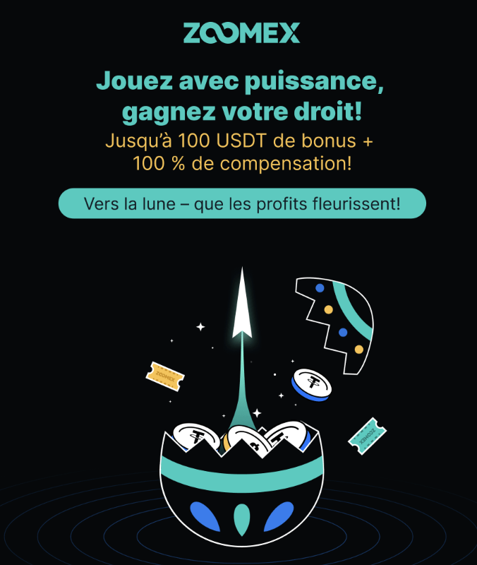 ZoomexFR's tweet photo. 🎁 Nouveau sur Zoomex ?

Profitez de l’offre “To the Moon” :
✨ Doublez vos premiers gains
💥 Pertes remboursées jusqu’à 30 USDT

➡️ C’est le moment de trader sans risque !https://t.co/NA9EFZ0HCQ

#Zoomex #CryptoDébutant #EasterBonus https://t.co/Lq6JOpjAim