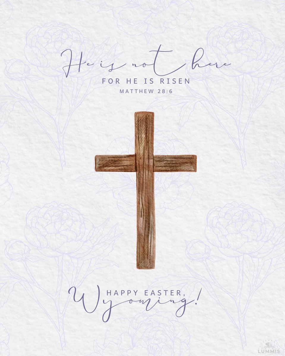 SenLummis's tweet photo. “He is not here; He has risen, just as He said.” – Matthew 28:6

May this sacred day fill your hearts with peace. As we celebrate the resurrection of our Lord and Savior, may we be reminded of the promise of new life and the enduring hope we find in Him. Happy Easter, Wyoming! https://t.co/pLiA6HMCPM