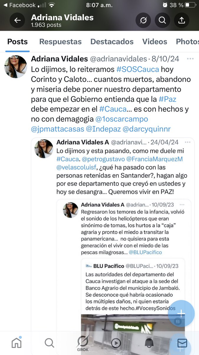 Los atentados en #santanderdequilichao y #mondomo siguen demostrando q en el #Cauca retrocedimos, cada vez es peor la situación, estos 3 años han sido de descontrol, de desgobierno y de reposicionamiento de los grupos ilegales… es urgente q todos hagamos algo por nuestro Depto