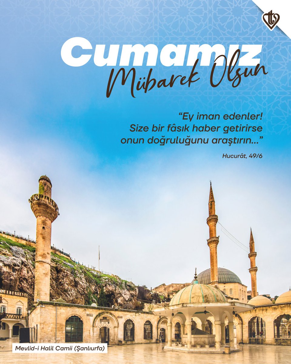 DiyanetVakfi's tweet photo. Allah'ın Selamı Rahmeti, Bereketi üzerimize olsun!

Cumamız Mübarek Olsun | #HayırlıCumalar https://t.co/9kPLdaVUG5
