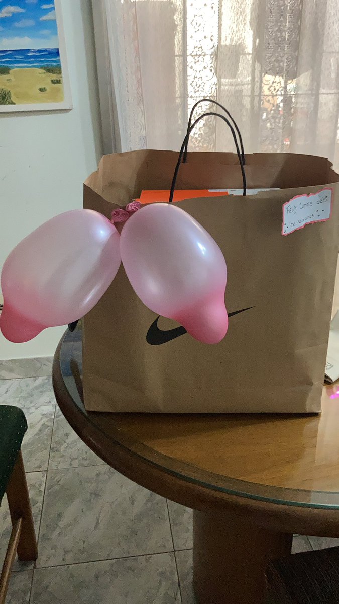 le quise poner onda a el regalo a mi hermana y ahora la bolsa tiene dos tetas
