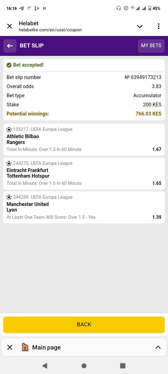 benard_masha's tweet photo. HELA BET 🥰🥰

Total In Minutes 💥🤑✅

Sure 3+ Odds 🤑

Use code::: GPKBS

Create Account 👉https://t.co/NbbbPR0lDB

Use Promocode:: SHABZY18 https://t.co/ltJs7iTCAY