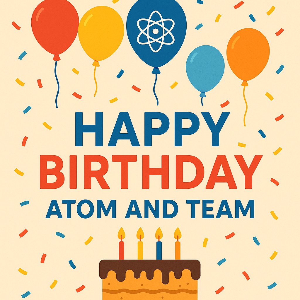 DomainHunt1's tweet photo. @darpanmunjal Happy Birthday to Atom and the amazing team behind the magic!
Wishing you another year of innovation, success, and celebration!

#HappyBirthday #TeamAtom #Innovation #TechLeaders #CelebrateSuccess https://t.co/xSiy0syEXo