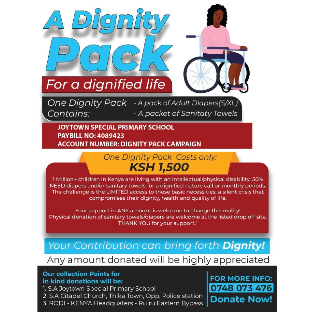 🌟 Restoring Dignity, One Child at a Time 💛
RODI Kenya is proud to have partnered with S.A Joytown Special Primary School in a heartfelt campaign to provide dignity packs to the incredible children at the school.
🎥 See the real impact  in this video: youtu.be/2Jb5Lubfhig
