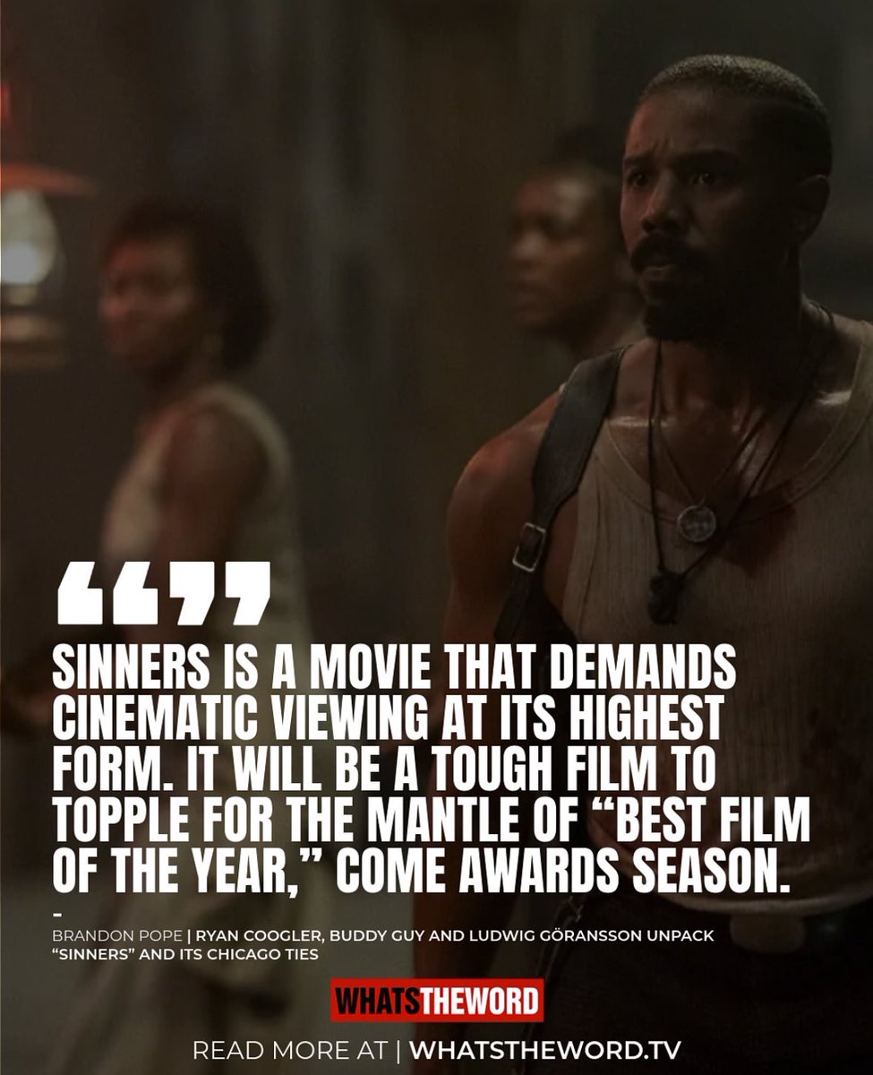 Brandon Pope TV (@bpopetv) on Twitter photo My #Sinners REVIEW: Ryan Coogler paints a chilling and visceral work of historical fiction that mirrors our own modern day reality, wrestling with themes of redemption, survival, regret, and the duality of man. #SinnersMovie
READ MORE on <a href="/WhatsTheWordTV/">WHATS THE WORD</a> whatstheword.tv/2025/04/17/ryaโฆ My #Sinners REVIEW: Ryan Coogler paints a chilling and visceral work of historical fiction that mirrors our own modern day reality, wrestling with themes of redemption, survival, regret, and the duality of man. #SinnersMovie
READ MORE on <a href="/WhatsTheWordTV/">WHATS THE WORD</a> whatstheword.tv/2025/04/17/ryaโฆ