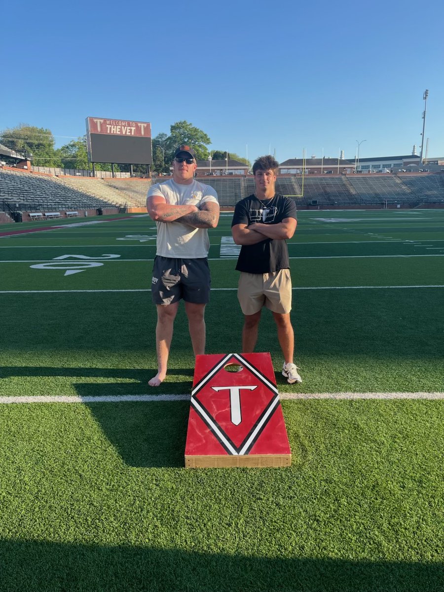 Troy Trojans Football 8x⚔️ (@troytrojansfb) on Twitter photo Need a ringer this summer at the family BBQ ... we got some guys! 
We present your 2025 Troy Football Cornhole Champions!
#BattleReady | #OneTROY ⚔️🏈 Need a ringer this summer at the family BBQ ... we got some guys! 
We present your 2025 Troy Football Cornhole Champions!
#BattleReady | #OneTROY ⚔️🏈