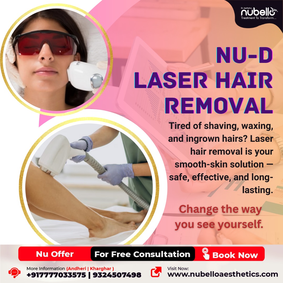 clinicnubello's tweet image. 🌟 Say Goodbye to Unwanted Hair – For Good! 🌟
✨ Laser Hair Removal with Guaranteed Results! ✨
📍Available at our Andheri / Kharghar
📲 Call/DM us to book your session now!
+917777033575 | 9372760599
#LaserHairRemoval #HairFreeCareFree #SmoothSkinGoals #BeautyClinic