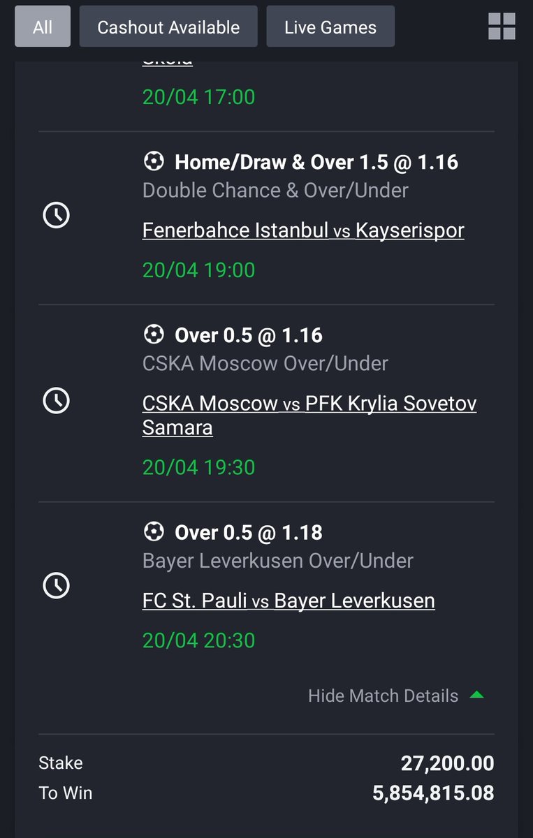 Nimezipunguza kutoka odds 878 hadi Odds 237+
(Leo Alhamsi hadi Jumapili)

W.P ➡️98%

Link no 1
👇
chat.whatsapp.com/C9nur1l2sgCEen…

Link No 2
👇
chat.whatsapp.com/EkvdrhWyokK4vr…

Link No 3
👇
chat.whatsapp.com/EhaGPvU8xUk6Ky…

Kampuni ni Sportybet 

Code ya Mkeka👉6DV9P6

Repost