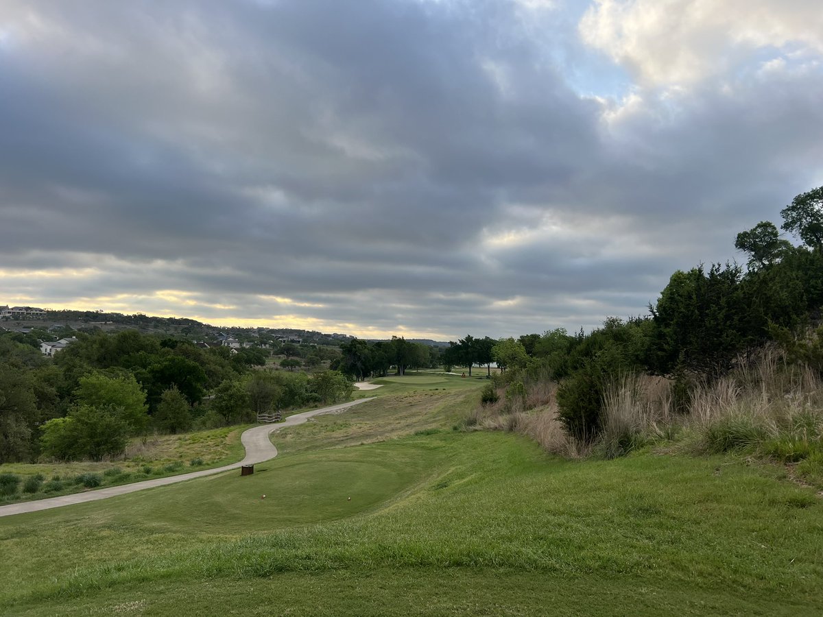 Morning set up for Ladies Wildflower event. Greens are rolling pure today.