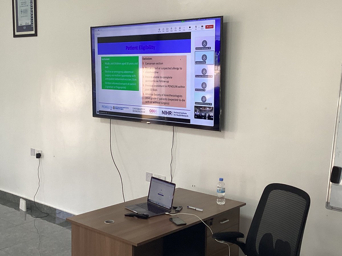 GSU_Rwanda's tweet photo. Happening now, a team of @GSU_Rwanda and @NIHR_GSU is conducting a Site Initiation Visit for #PENGUIN to highlight the process and what needed for @HospitalChuk team to implement #PENGUIN successfully @Uni_Rwanda, @UCmhs, @Fostino21, @kfaisalhospital https://t.co/eDVAvPVxO6