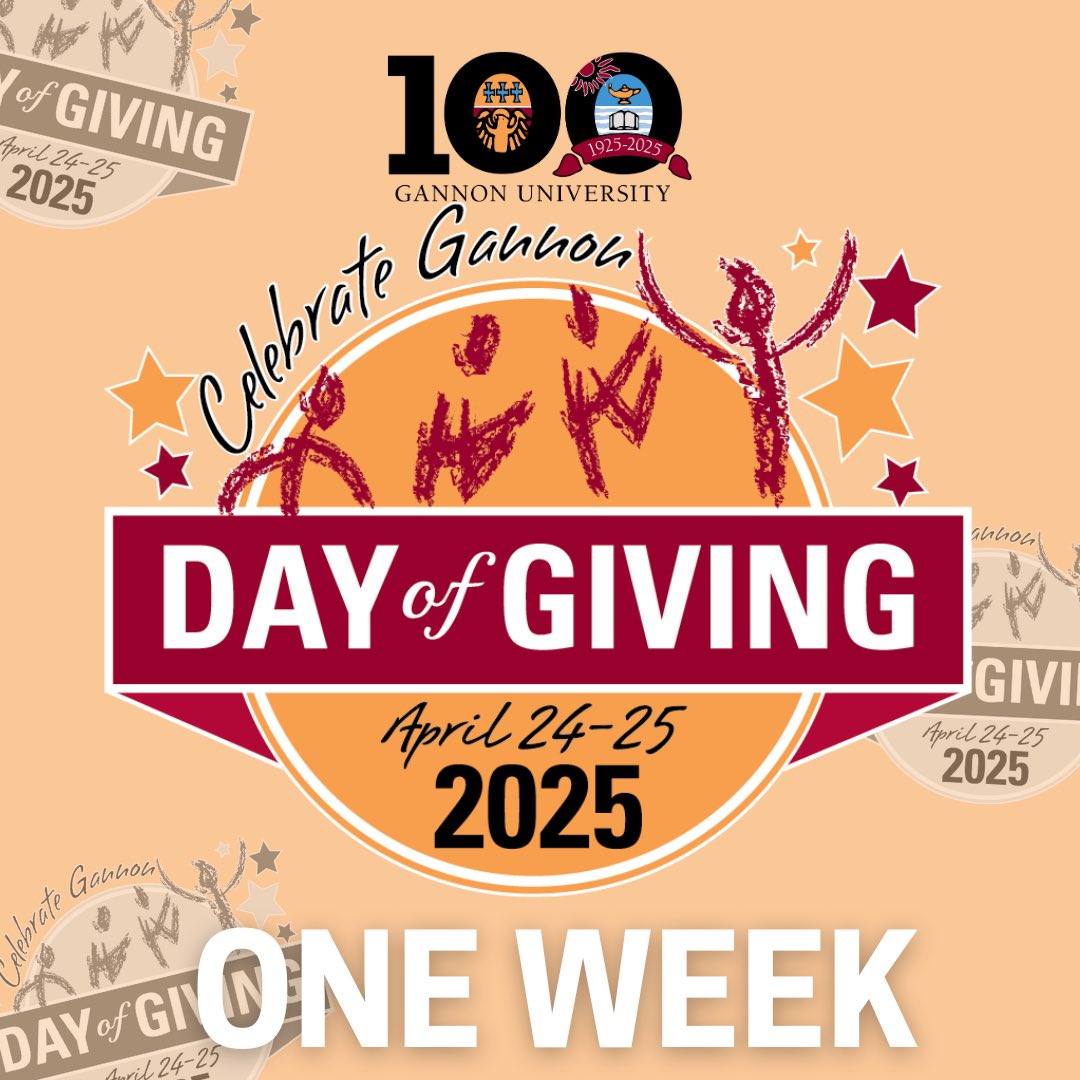 Gannon Football (@footballgannon) on Twitter photo Save the date! April 24-25 is our Centennial Celebrate Gannons Day of Giving. Let's rally together to support our teams, programs, and student-athletes! gannon.edu/dayofgiving
<a href="/GannonU_Alumni/">GUAlumni Association</a>
#GUKnightsGive Save the date! April 24-25 is our Centennial Celebrate Gannons Day of Giving. Let's rally together to support our teams, programs, and student-athletes! gannon.edu/dayofgiving
<a href="/GannonU_Alumni/">GUAlumni Association</a>
#GUKnightsGive