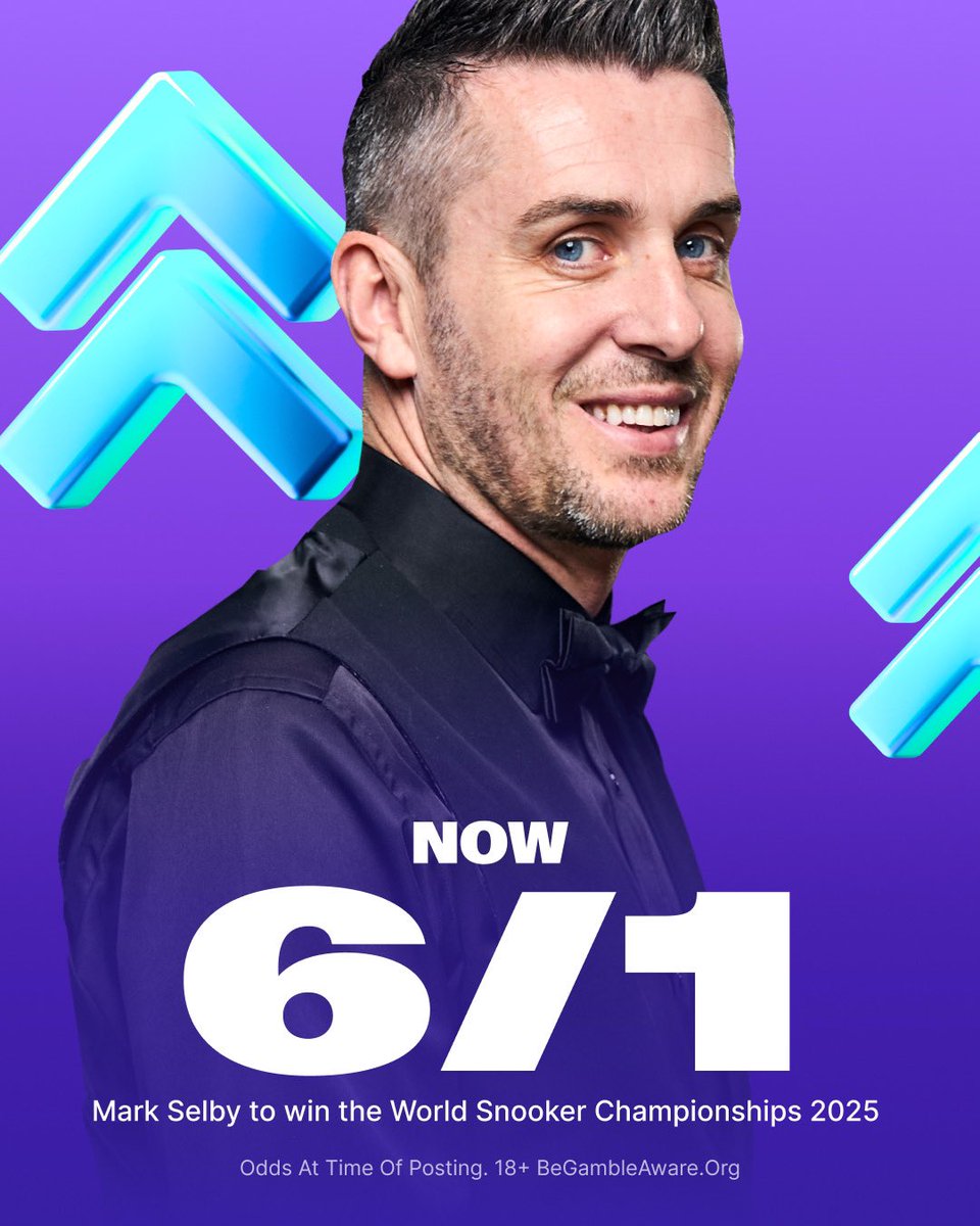 midnite's tweet photo. PRICE BOOST 🚨📈

Our latest odds for the upcoming Snooker World Championships…

Head to our bio to check them out.

18+ |  GambleAware

#snooker #snookerworldchampionship #snookerworld #ronnieosullivan https://t.co/zgVRFNAmgI