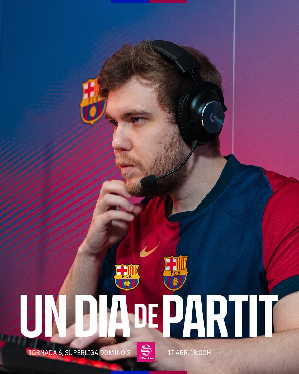 Barça eSports 🎮 (@fcbesports) on Twitter photo 🔥UN DIA DE PARTIT🔥
Hora d’assegurar la tercera de l’split!
🆚<a href="/ZetaGaming/">ZETA Gaming</a> | #SuperligaDominos
⏰18:00
📺Twitch.tv/FCBarcelona | Twitch.tv/LVPes 🔥UN DIA DE PARTIT🔥
Hora d’assegurar la tercera de l’split!
🆚<a href="/ZetaGaming/">ZETA Gaming</a> | #SuperligaDominos
⏰18:00
📺Twitch.tv/FCBarcelona | Twitch.tv/LVPes