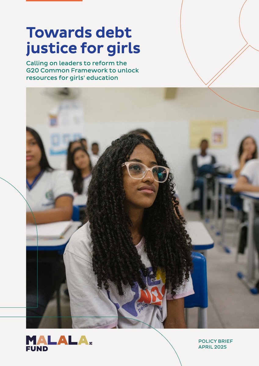 MalalaFund's tweet image. In 2024, the 10 countries with the greatest barriers to girls’ education spent four times more on debt repayments than on education.
Let that sink in.
In Malala Fund’s new policy brief, we highlight the consequences of the debt crises on girls’ lives — and urge G20 leaders to…
