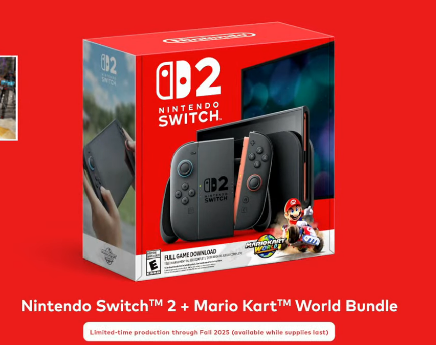 NimoBaggins's tweet photo. I wanna give a update to @beatemups 

The Switch 2 and Mario Kart Bundle is limited run while stock lasts. 

So this bundle will end up being scalped just for the MK world https://t.co/9OVixuHR7g