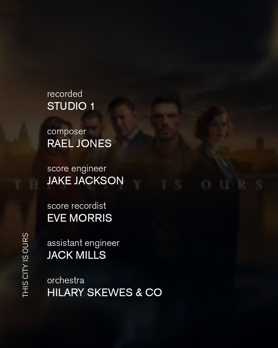 AIR (@airstudios) on Twitter photo đď¸ A criminal empire. Set in Liverpool, âThis City Is Oursâ is a new crime drama starring Sean Bean and James Nelson-Joyce.
<a href="/JakeJackson/">Jake Jackson</a> recorded @RaelJones' score in Studio 1.
Episodes aired on BBC One and are available on iPlayer.
#AIRstudios #AIRmanagement đď¸ A criminal empire. Set in Liverpool, âThis City Is Oursâ is a new crime drama starring Sean Bean and James Nelson-Joyce.
<a href="/JakeJackson/">Jake Jackson</a> recorded @RaelJones' score in Studio 1.
Episodes aired on BBC One and are available on iPlayer.
#AIRstudios #AIRmanagement